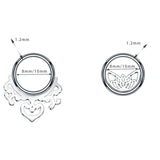 G23 Titanium Septum Piercing Arabesque Nose Ring 16G