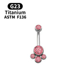 G23 Titanium Opal Navel Piercing Barbell Lady Body Jewelry