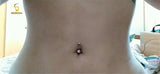 14G Titanium Belly Button Rings Zircon Navel Barbell