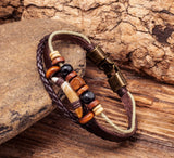 Brown Leather Surfer Bracelet Men's