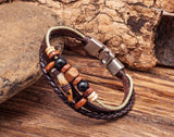 Brown Leather Surfer Bracelet Men's