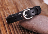 Men's Single Wrap Alloy Stud Leather Bracelet Bangle
