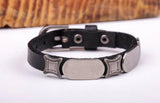Men's Single Wrap Alloy Stud Leather Bracelet Bangle