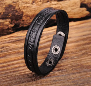 Vintage Leather Wristband Bracelet Cuff