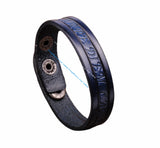 Vintage Embossed Leather Wristband Bracelet Cuff