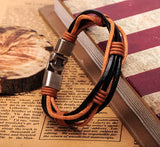 Vintage Leather Hemp Friendship Surfer Bracelet Men