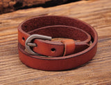 G522 Brown Leather Bracelet Cuff Men's