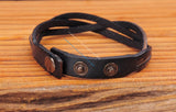 G548 Braided Leather Bracelet Wristband Cuff