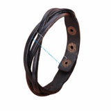 G548 Braided Leather Bracelet Wristband Cuff