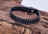 Rock Studded Leather Bracelet Wristband
