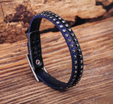 Rock Studded Leather Bracelet Wristband