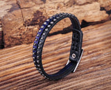 Rock Studded Leather Bracelet Wristband