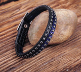 Rock Studded Leather Bracelet Wristband