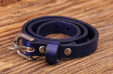 G557 Biker Rock Classic Leather Double Wrap Bracelet Cuff