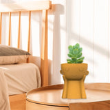 Creative Boy Head Silicone Mold for Succulent Flowerpot Resin