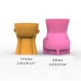 Creative Boy Head Silicone Mold for Succulent Flowerpot Resin