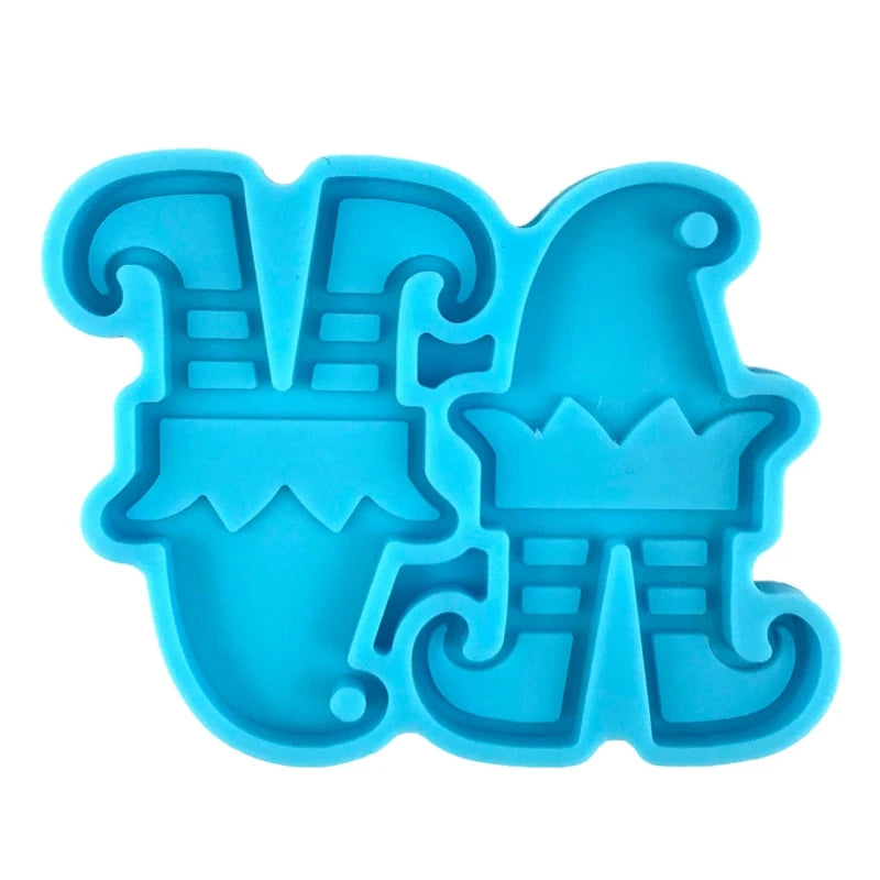 Elf Shape Christmas Earrings Mold for Diy