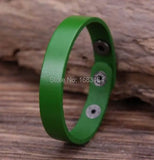 G88 Green Leather Bracelet Cuff Unisex