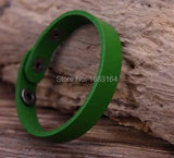 G88 Green Leather Bracelet Cuff Unisex