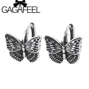 GAGAFEE Women's 925 Sterling Silver Butterfly Snowflake Earrings