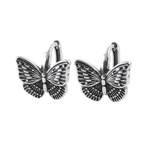 GAGAFEE Women's 925 Sterling Silver Butterfly Snowflake Earrings
