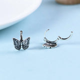 GAGAFEE Women's 925 Sterling Silver Butterfly Snowflake Earrings