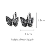 GAGAFEE Women's 925 Sterling Silver Butterfly Snowflake Earrings