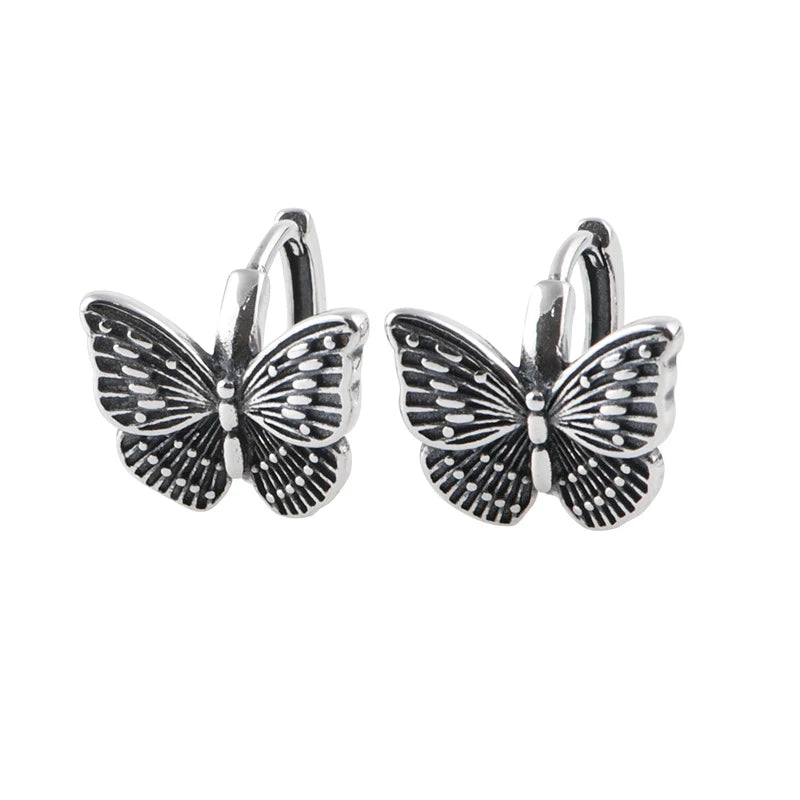 GAGAFEE Women's 925 Sterling Silver Butterfly Snowflake Earrings