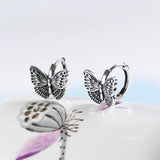 GAGAFEE Women's 925 Sterling Silver Butterfly Snowflake Earrings