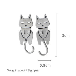 GAGAFEE 925 Silver Cat Fish Stud Earrings Hypoallergenic Jewelry