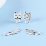 GAGAFEE 925 Silver Cat Fish Stud Earrings Hypoallergenic Jewelry