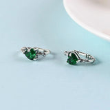 GAGAFEE Heart Shaped Zirconia Earrings