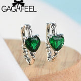 GAGAFEE Heart Shaped Zirconia Earrings