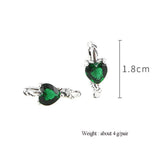 GAGAFEE Heart Shaped Zirconia Earrings