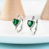 GAGAFEE Heart Shaped Zirconia Earrings