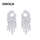 GAOLA Clear Zirconia Dangle Earrings for Women GLE6832Y