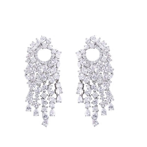 GAOLA Clear Zirconia Dangle Earrings for Women GLE6832Y