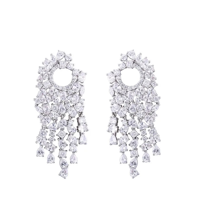 GAOLA Clear Zirconia Dangle Earrings for Women GLE6832Y