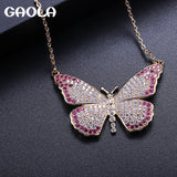GAOLA Butterfly Pendant Necklace CZ Jewelry GLD1255