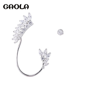 GAOLA Feather Wrap Cuff Clip Earring Cubic Zirconia Women Jewelry