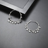 GAOLA Geometric Star Earrings Metal Texture Tassel Earring E9516
