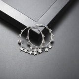 GAOLA Geometric Star Earrings Metal Texture Tassel Earring E9516