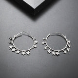GAOLA Geometric Star Earrings Metal Texture Tassel Earring E9516