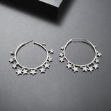 GAOLA Geometric Star Earrings Metal Texture Tassel Earring E9516