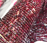 Red Garnet Loose Beads 4-5mm Faceted 14inch