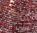 Red Garnet Loose Beads 4-5mm Faceted 14inch
