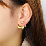 Stainless Steel Stud Earrings For Women Heart Star Round Earring