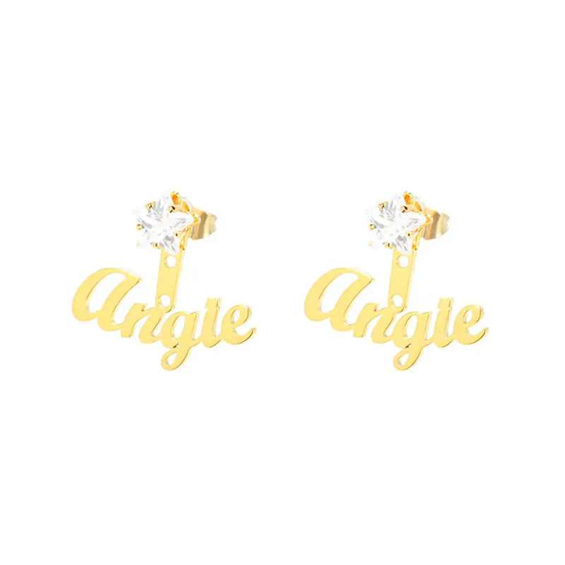 Stainless Steel Stud Earrings For Women Heart Star Round Earring