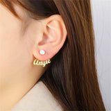 Stainless Steel Stud Earrings For Women Heart Star Round Earring