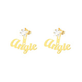 Stainless Steel Stud Earrings For Women Heart Star Round Earring